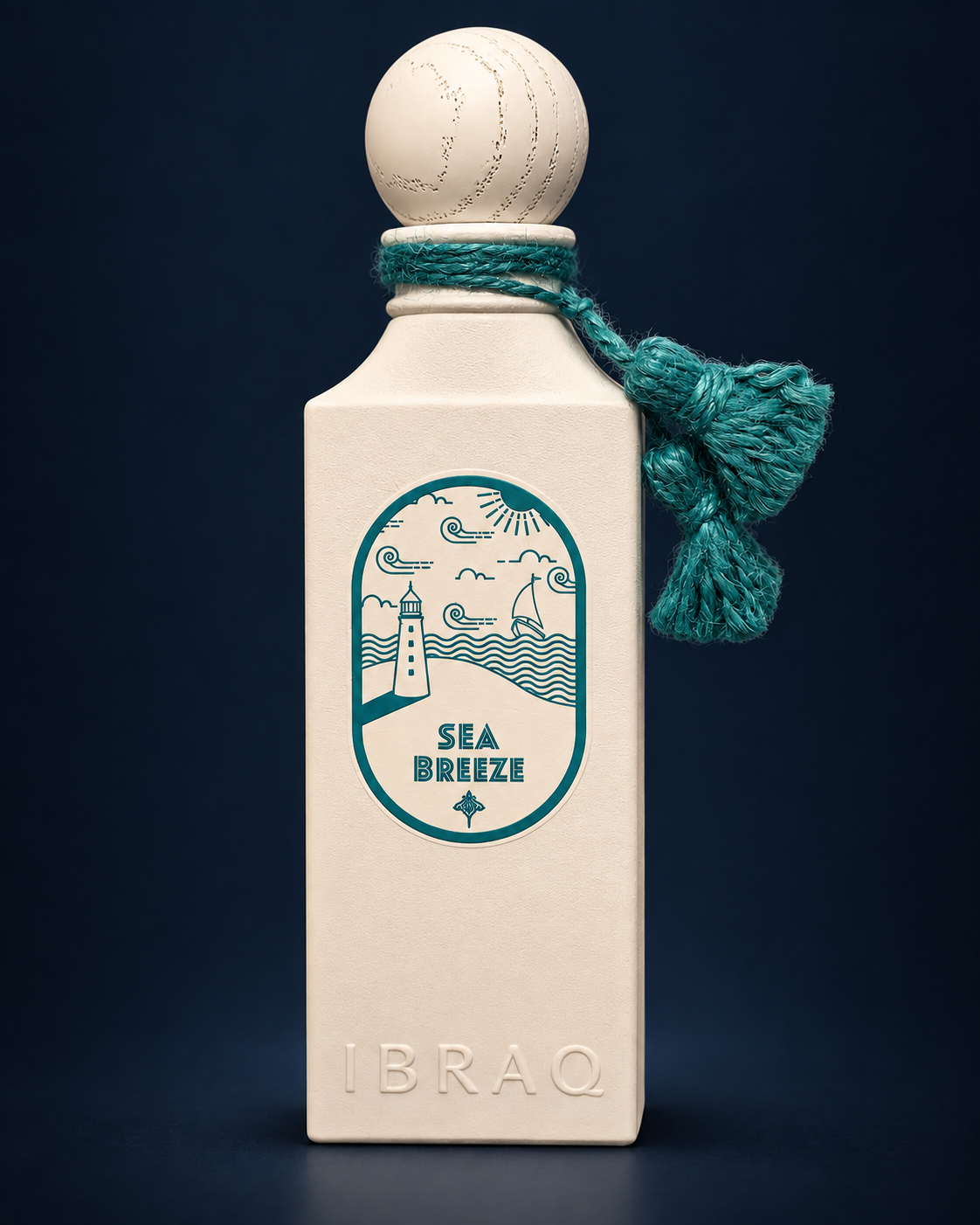 Sea Breeze bottle — owner photo, AI-assisted studio edit