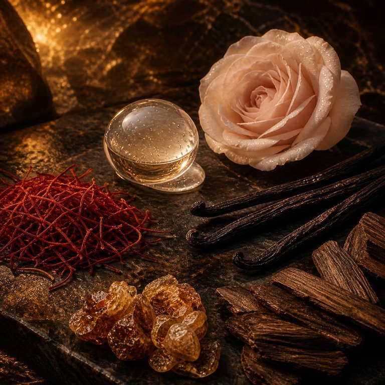 Ameer Al Oud — fragrance notes illustration