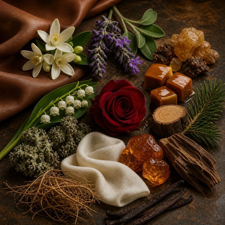 Awfa — fragrance notes illustration