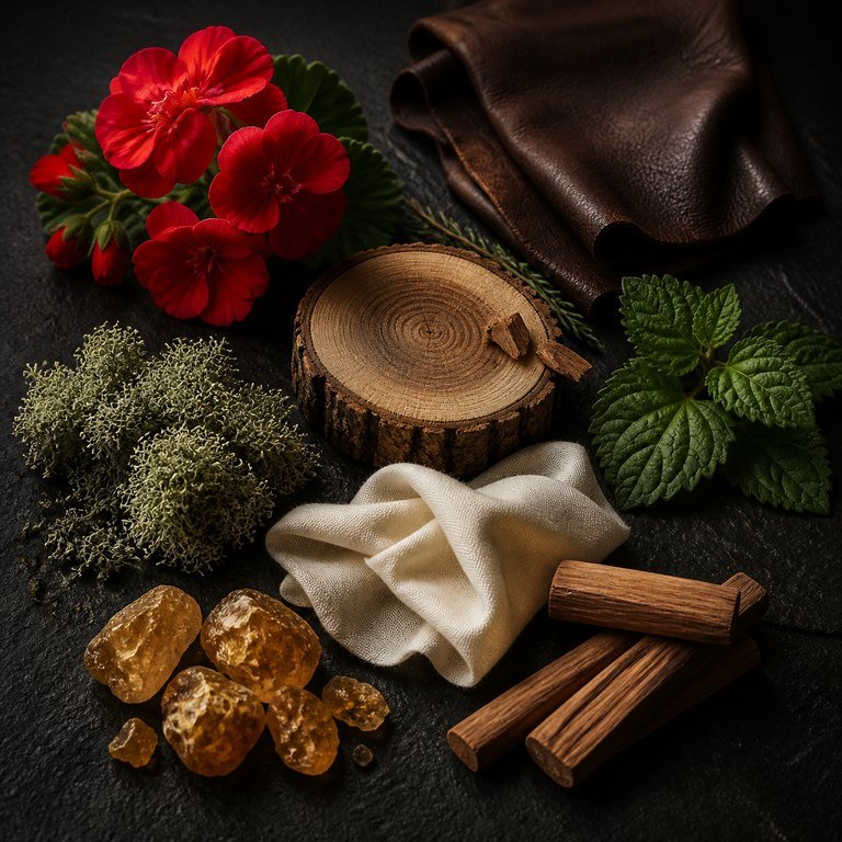 Ignite Oud — fragrance notes illustration