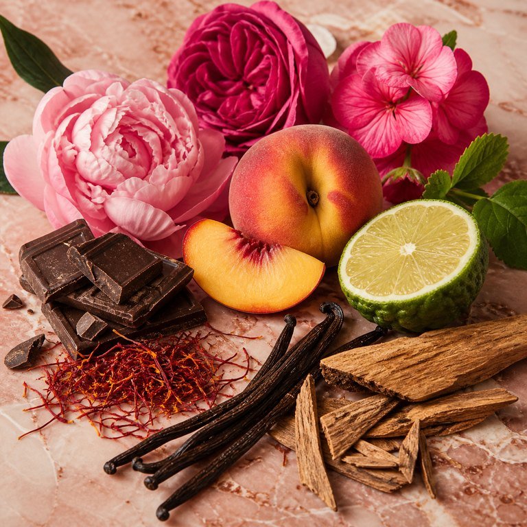 Taif Rose — fragrance notes illustration