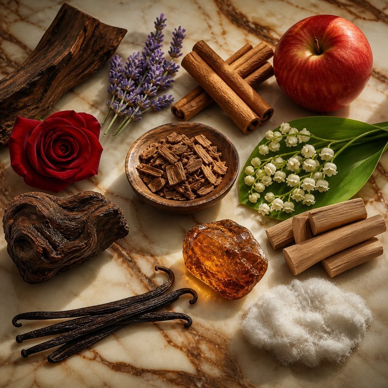Tazam Al-Ezz — fragrance notes illustration