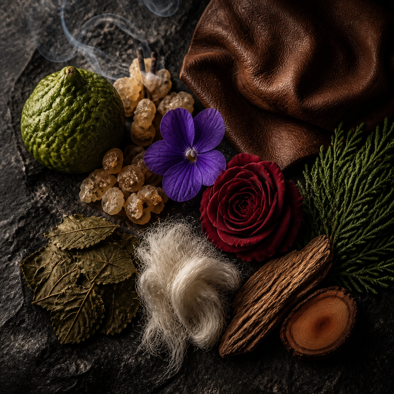 Boisee — fragrance notes illustration