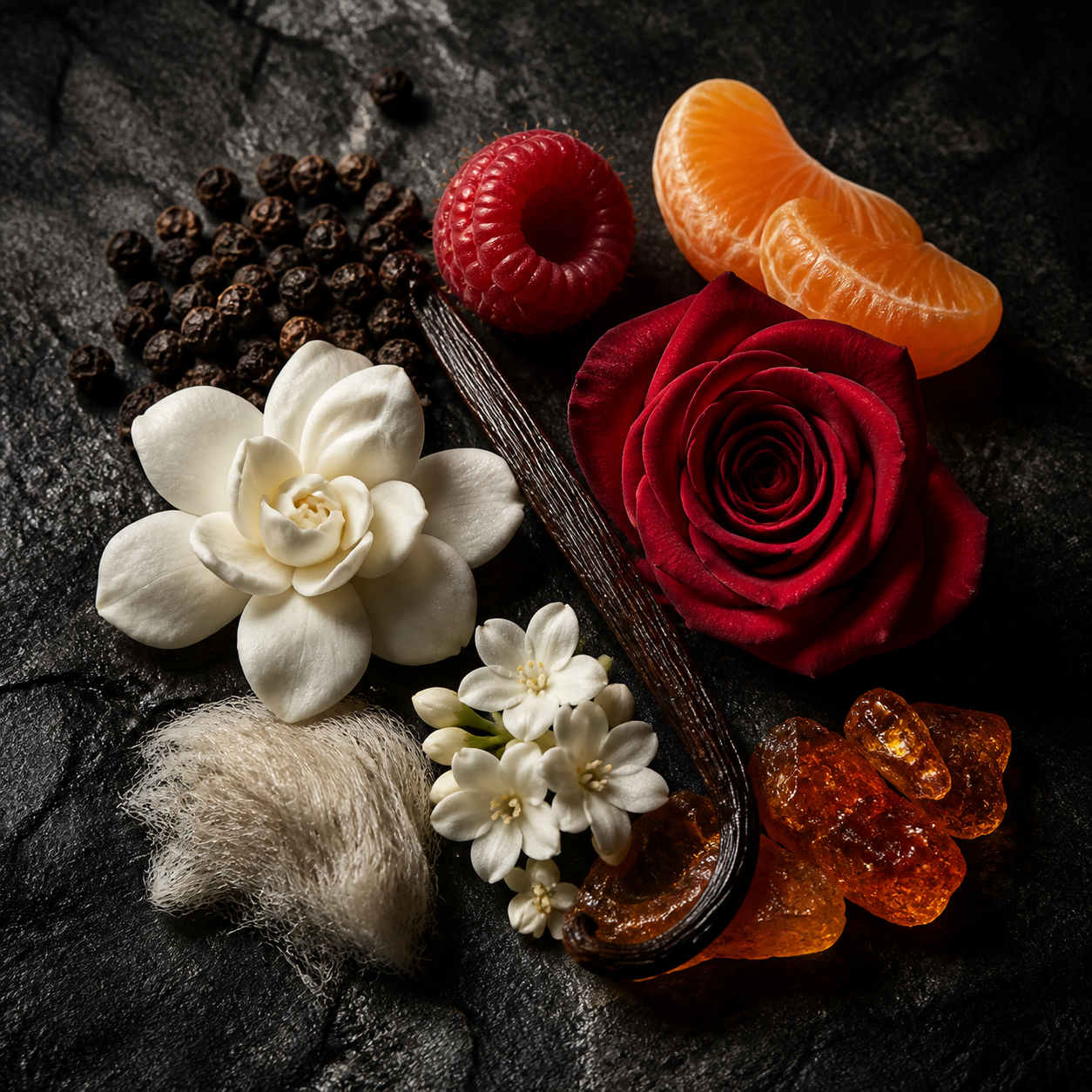 Mashaer — fragrance notes illustration