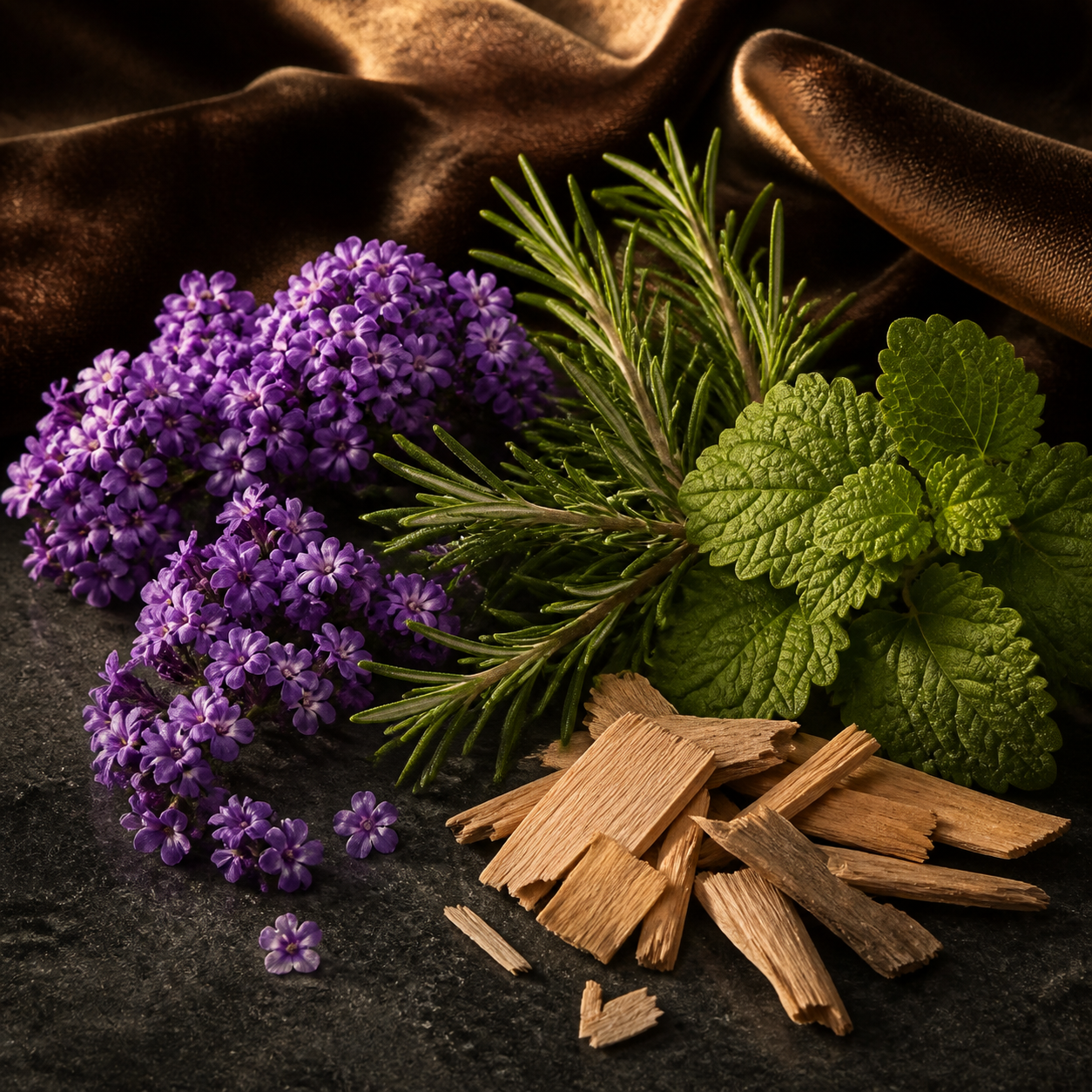 Woody — fragrance notes illustration