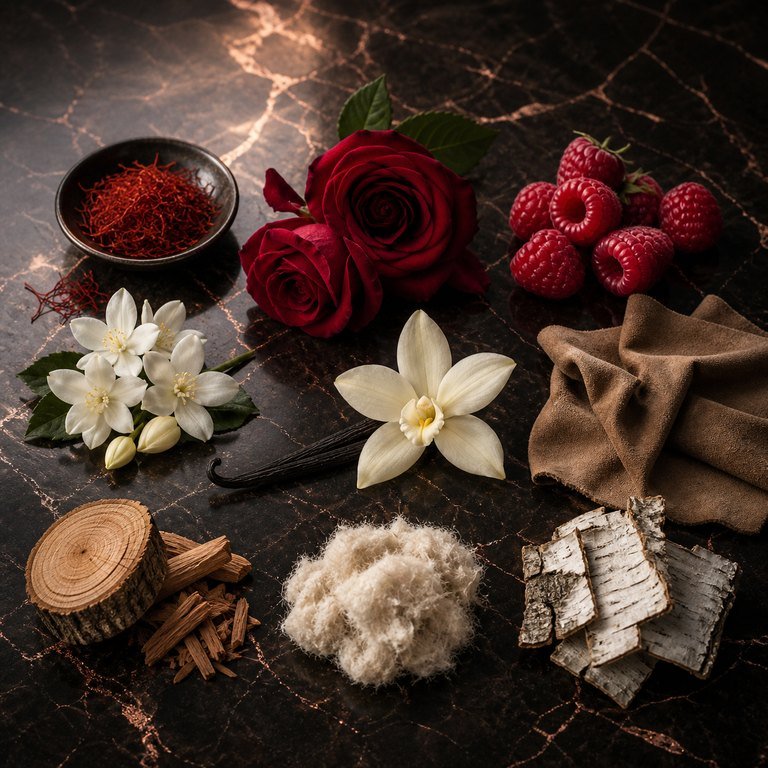 Balas Rose — fragrance notes illustration