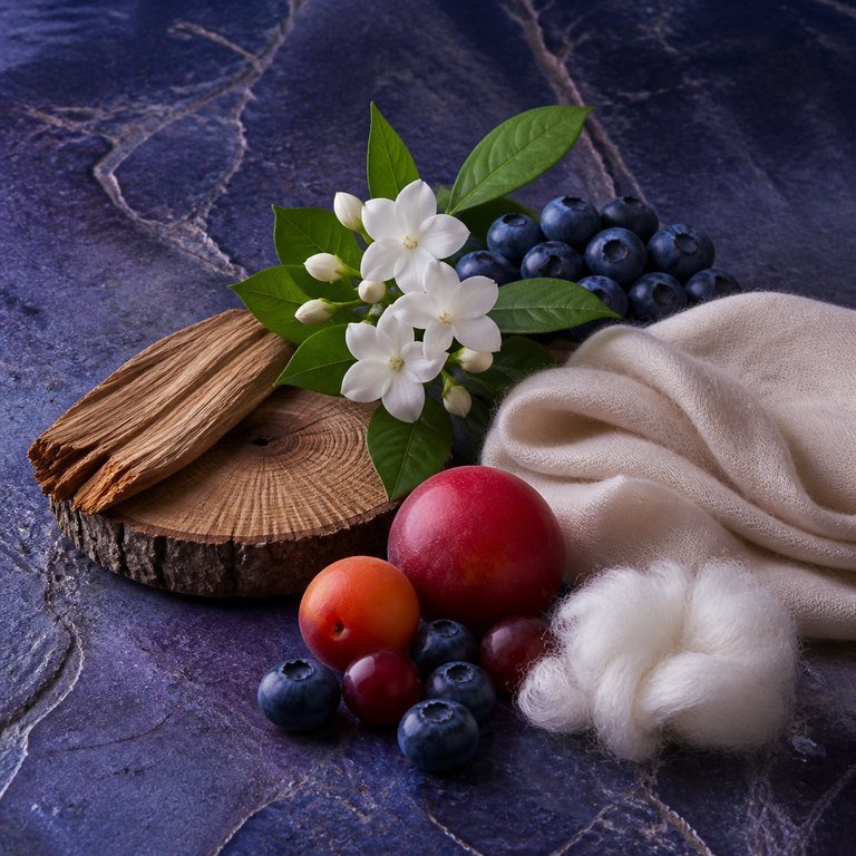 Blueberry Musk — fragrance notes illustration