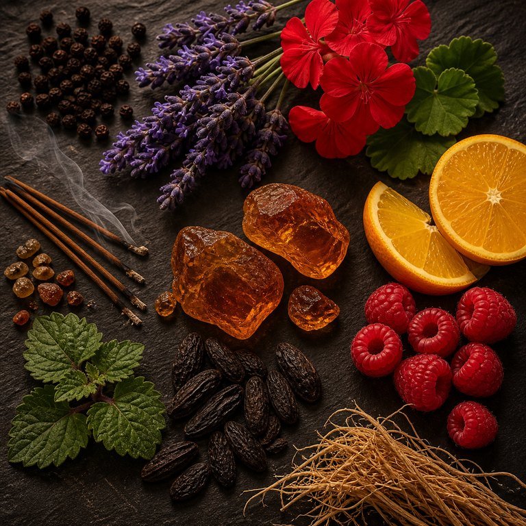 HOPE DOSE - CITRUS AMBER — fragrance notes illustration