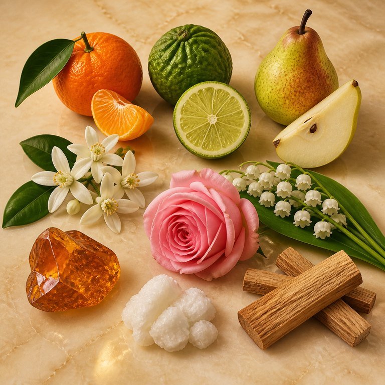 D'Or Tresor — fragrance notes illustration