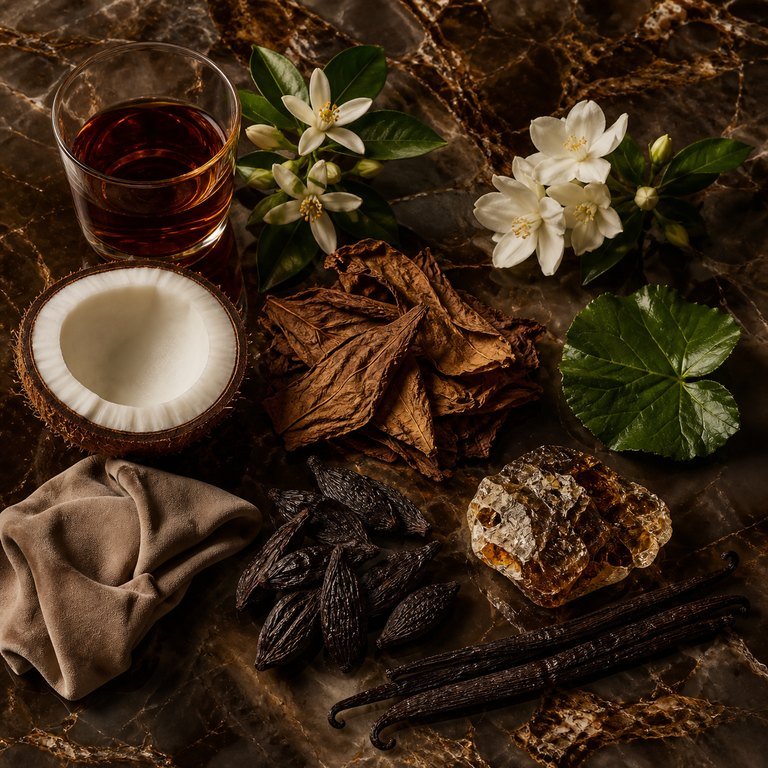 Elixir De Bronze — fragrance notes illustration